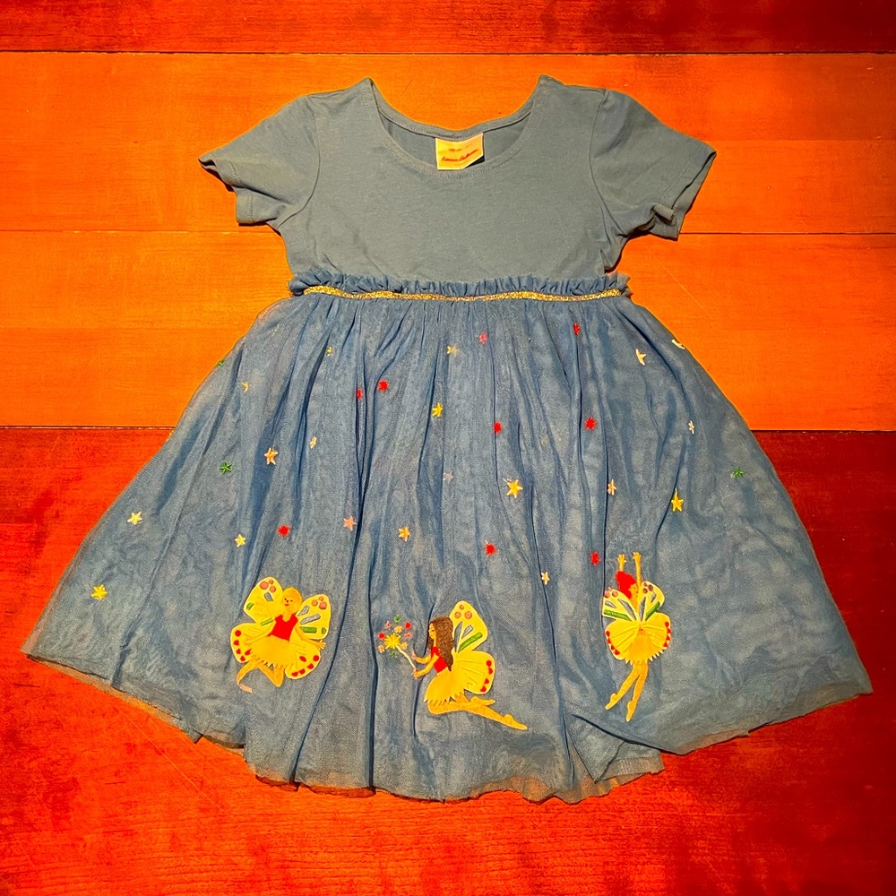 Hanna Andersson Fairy Appliqué Tulle Dress (Girl’s size 4)